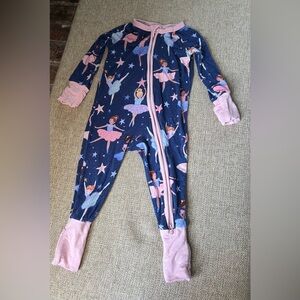 Little Sleepies Ballerina Starry Night Bamboo Convertible Romper 3-6 Months